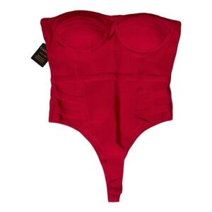 BEBE Seamed Strapless Bodysuit.